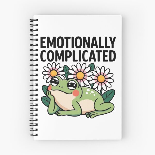 Item preview, Emotionally Complicated – Cute Frog and Flowers Humor Graphic designed and sold by NewUSShop.