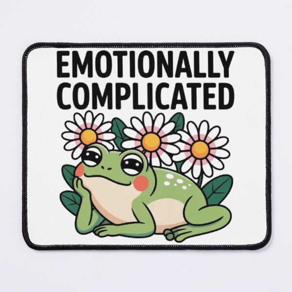 Item preview, Emotionally Complicated – Cute Frog and Flowers Humor Graphic designed and sold by NewUSShop.