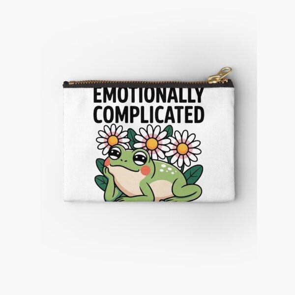 Item preview, Emotionally Complicated – Cute Frog and Flowers Humor Graphic designed and sold by NewUSShop.