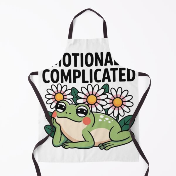 Item preview, Emotionally Complicated – Cute Frog and Flowers Humor Graphic designed and sold by NewUSShop.