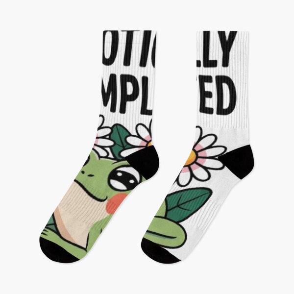 Item preview, Emotionally Complicated – Cute Frog and Flowers Humor Graphic designed and sold by NewUSShop.