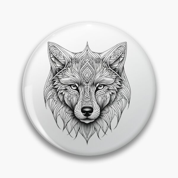 Item preview, Ornamental Wolf Line Art - 7 designed and sold by RELAX STATION.