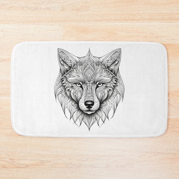 Item preview, Ornamental Wolf Line Art - 7 designed and sold by RELAX STATION.