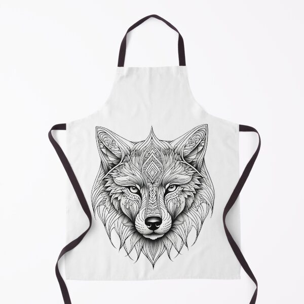 Item preview, Ornamental Wolf Line Art - 7 designed and sold by RELAX STATION.