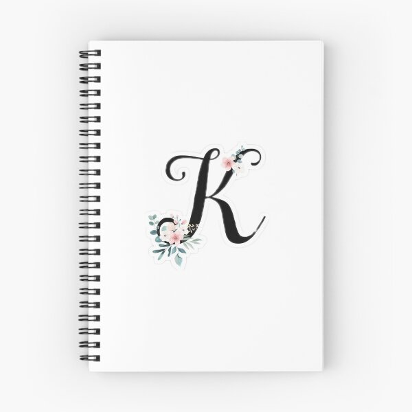 Item preview, Elegant Floral Letter K Monogram – Botanical Flower Alphabet Initial designed and sold by PixelVibe Art.