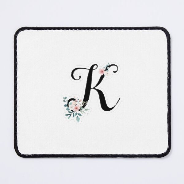 Item preview, Elegant Floral Letter K Monogram – Botanical Flower Alphabet Initial designed and sold by PixelVibe Art.