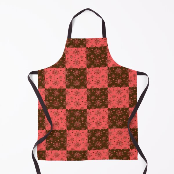 Item preview, Coral red and dark brown interchange web pattern designed and sold by serenebookworm.