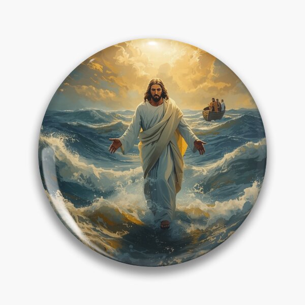 Artikelvorschau, Jesus geht auf dem Wasser — Christliche Wohndekoration entworfen und verkauft von EvolusionPro.