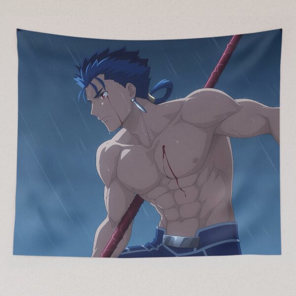 Item preview, Lancer Fate Stay Night Anime Battle Rain Warrior designed and sold by TanglenRabbit.