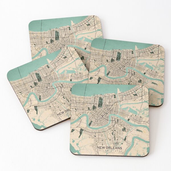Item preview, New Orleans City Map of Louisiana, USA - Vintage designed and sold by deMAP.