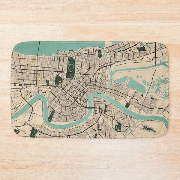 Item preview, New Orleans City Map of Louisiana, USA - Vintage designed and sold by deMAP.