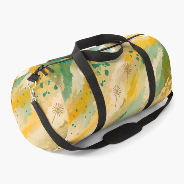 Item preview, Earthy Dandelion Abstract Waves - Teal Gold Green Botanical Pattern Digital Art designed and sold by TheArtOfTreble.