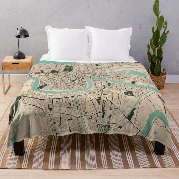 Item preview, New Orleans City Map of Louisiana, USA - Vintage designed and sold by deMAP.
