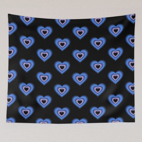 Item preview, Blue and light purple blurry hearts designed and sold by serenebookworm.
