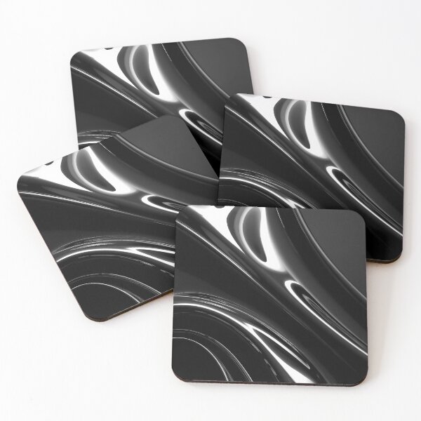Item preview, Liquid Chrome Abstract Silver Flow - Argent Fluide designed and sold by ViralVibeLab.