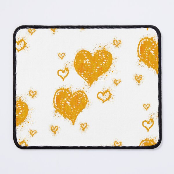 Item preview, Golden Orange Spray Paint Hearts - Abstract Graffiti Love Pattern Digital Art designed and sold by TheArtOfTreble.