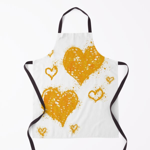 Item preview, Golden Orange Spray Paint Hearts - Abstract Graffiti Love Pattern Digital Art designed and sold by TheArtOfTreble.