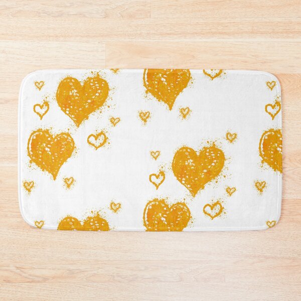 Item preview, Golden Orange Spray Paint Hearts - Abstract Graffiti Love Pattern Digital Art designed and sold by TheArtOfTreble.