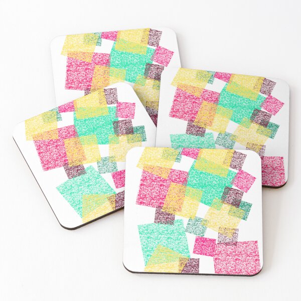 Item preview, Colorful Speckled Squares Mosaic - Bright Abstract Geometric Pattern Digital Art designed and sold by TheArtOfTreble.