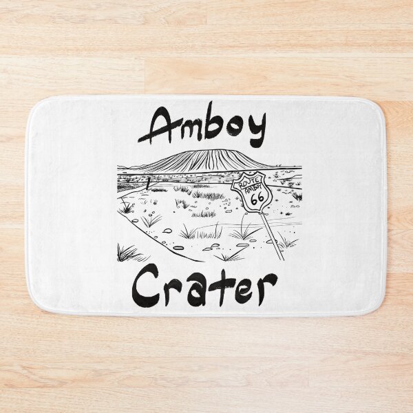 Item preview, "Amboy Crater Route 66 - Vintage Black Line Art Illustration designed and sold by TheArtOfTreble.