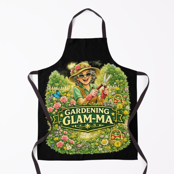 Aperçu de l'œuvre T-shirt humoristique « Glam-Ma Jardinière » pour mamie jardinière | Cadeau pour mamie amoureuse des plantes créée et vendue par TKOprintdesigns.