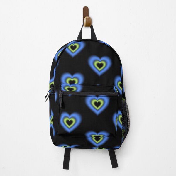 Item preview, Blue and lime blurry hearts designed and sold by serenebookworm.