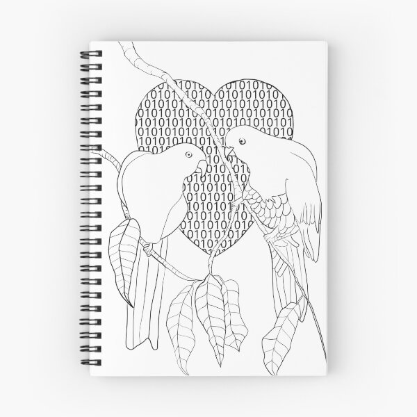Item preview, King Parrots Basic Love Binary Gum Leaves designed and sold by Jaana Day.