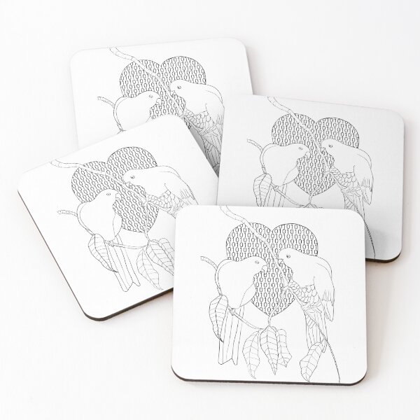 Item preview, King Parrots Basic Love Binary Gum Leaves designed and sold by Jaana Day.