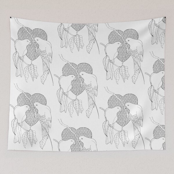 Item preview, King Parrots Basic Love Binary Gum Leaves designed and sold by Jaana Day.