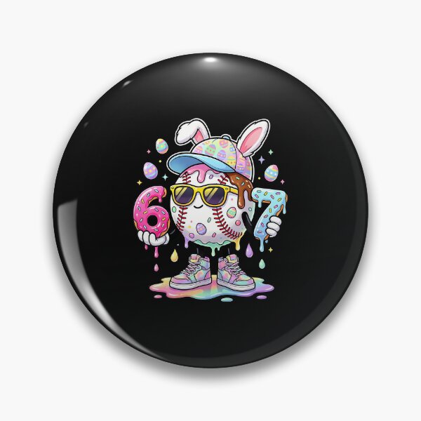 Item preview, Easter Bunny Baseball Ice Cream Drip 67 designed and sold by Cokonatss.