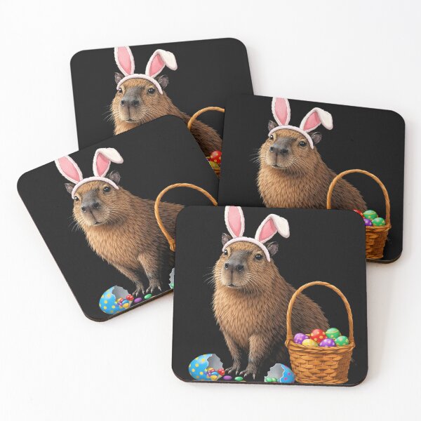Item preview, Cute capybara easter bunny Eggs - Happy Cappy Easter designed and sold by will freed18.