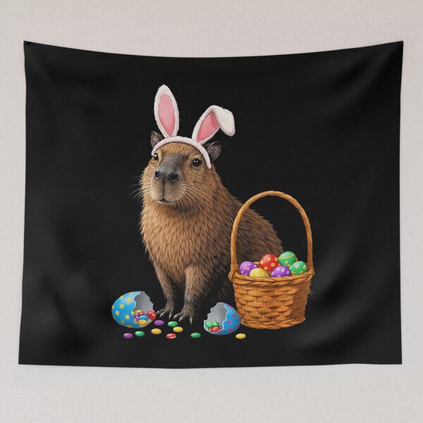 Item preview, Cute capybara easter bunny Eggs - Happy Cappy Easter designed and sold by will freed18.