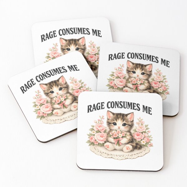 Item preview, Rage Consumes Me Cat Flower  designed and sold by JODYSMORGAN.