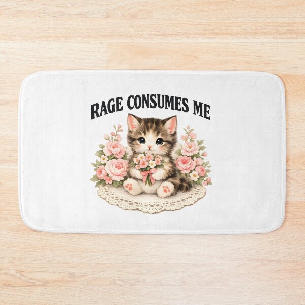 Item preview, Rage Consumes Me Cat Flower  designed and sold by JODYSMORGAN.