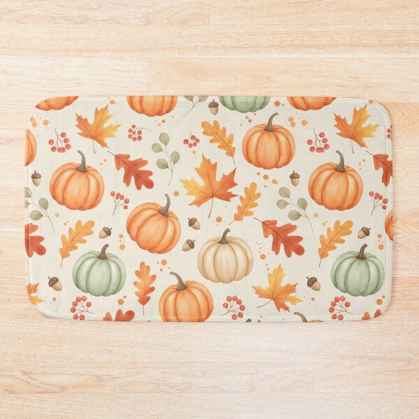 Item preview, Autumn Pumpkin Seamless Pattern designed and sold by naragon4289.