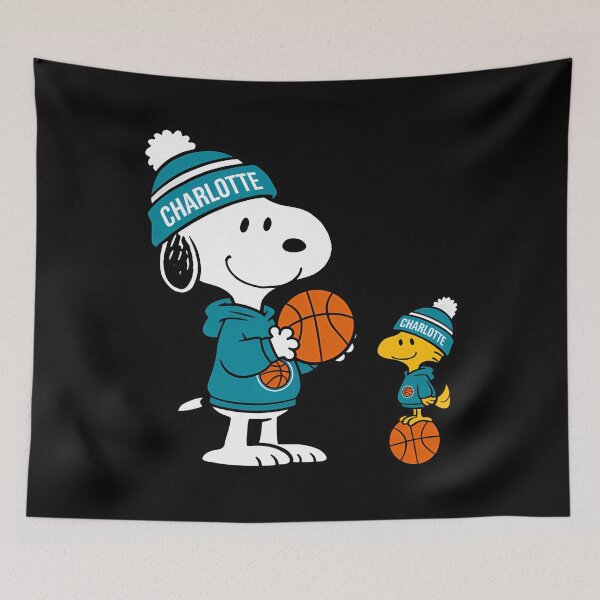 Item preview,  Charlotte Hornets Snoopy And Woodstock Basketball designed and sold by Samir Trumic.