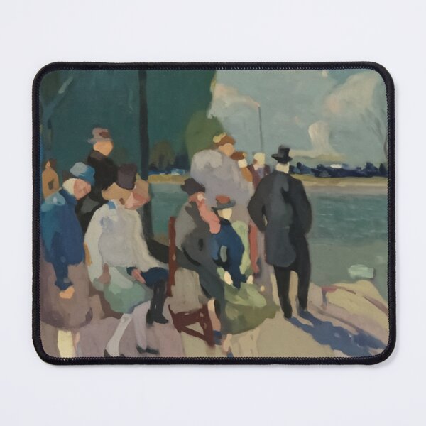 Item preview, Impressionist River Painting – French Countryside Figures by Water designed and sold by CARRAANN.