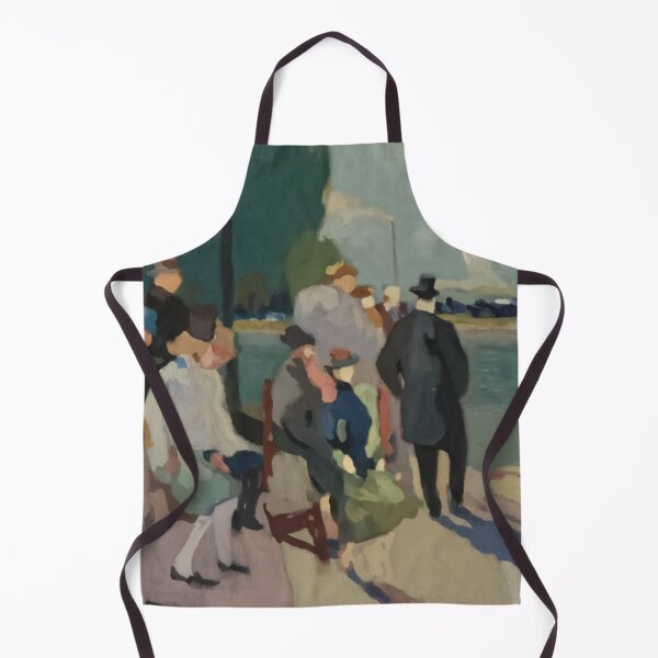Item preview, Impressionist River Painting – French Countryside Figures by Water designed and sold by CARRAANN.