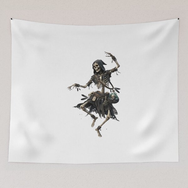 Item preview, Dancing Skeleton Witch Spell Illustration  designed and sold by OtiliaNone66.