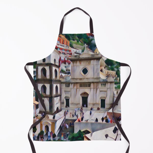 Aperçu de l'œuvre Église de Santa Maria Assunta, Positano créée et vendue par Nicky Jury.