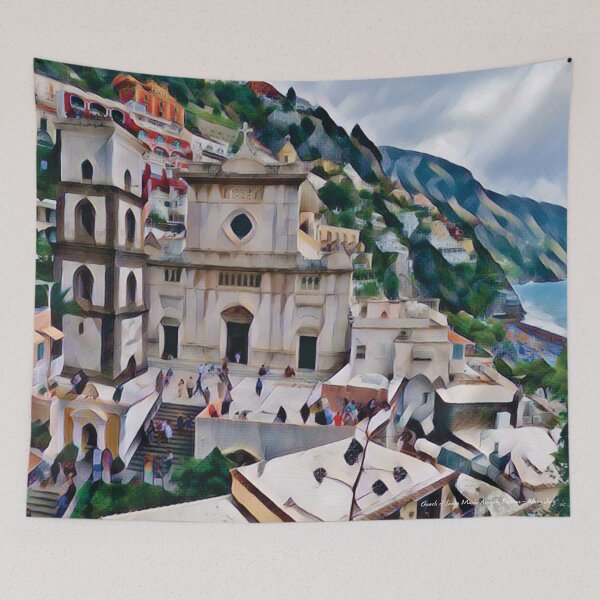 Item preview, Church of Santa Maria Assunta, Positano designed and sold by Nicky Jury.