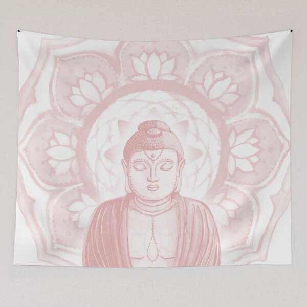 Item preview, Buddha Padma Watercolor - Snow + Rose designed and sold by Irene Estelle.