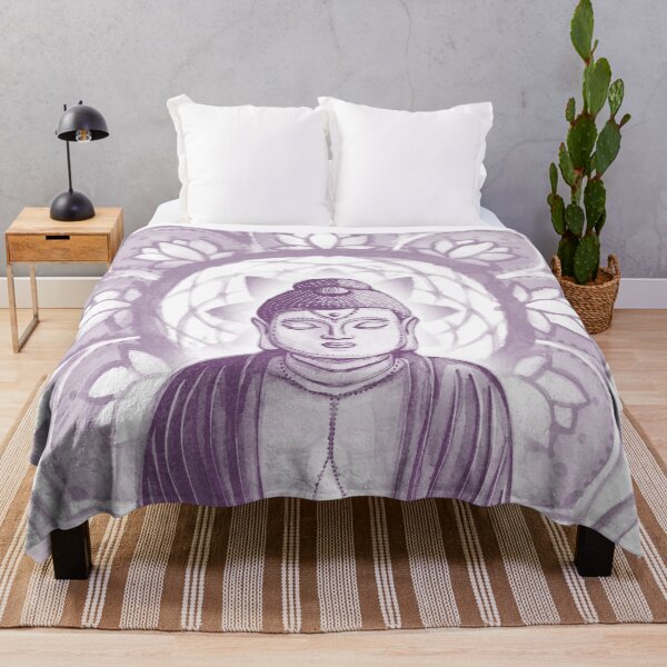 Item preview, Buddha Padma Watercolor - Snow + Plum designed and sold by Irene Estelle.