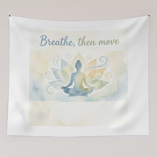 Item preview, Calm Yoga Silhouette | Breathe, Then Move designed and sold by Polariszero.