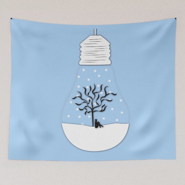 Item preview, Light Bulb with Winter Tree designed and sold by ArtYuly.