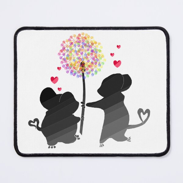 Item preview, Rainbow Dandelion Mice - Cute Silhouette Love Illustration designed and sold by TheArtOfTreble.