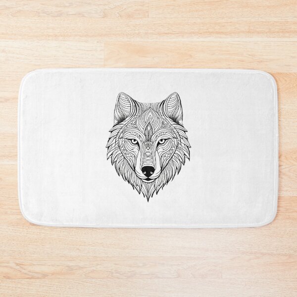 Item preview, Ornamental Wolf Line Art - 9 designed and sold by RELAX STATION.