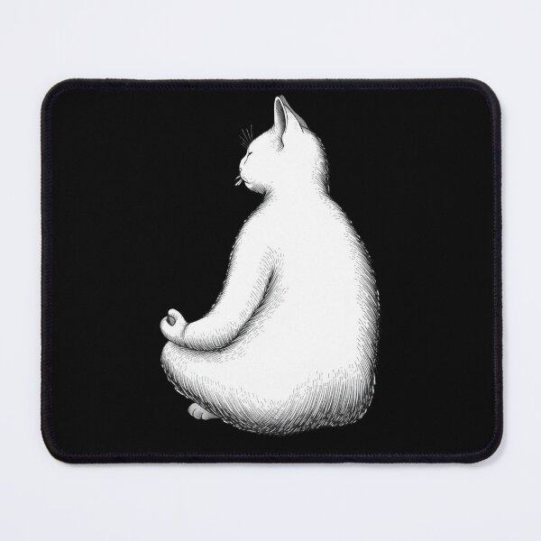 Item preview, meditating cat designed and sold by AratingaCreativ.