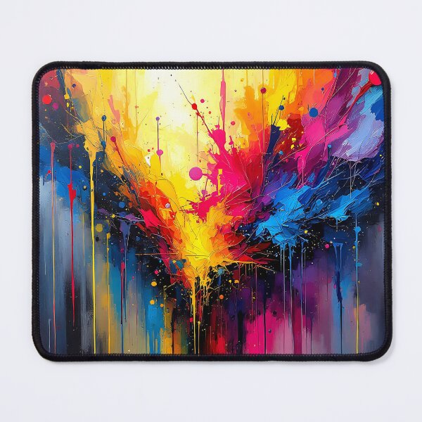 Item preview, Vibrant Blue, Yellow And Red Splatter Paint Abstract designed and sold by DEC02.