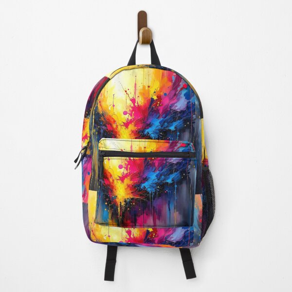 Item preview, Vibrant Blue, Yellow And Red Splatter Paint Abstract designed and sold by DEC02.